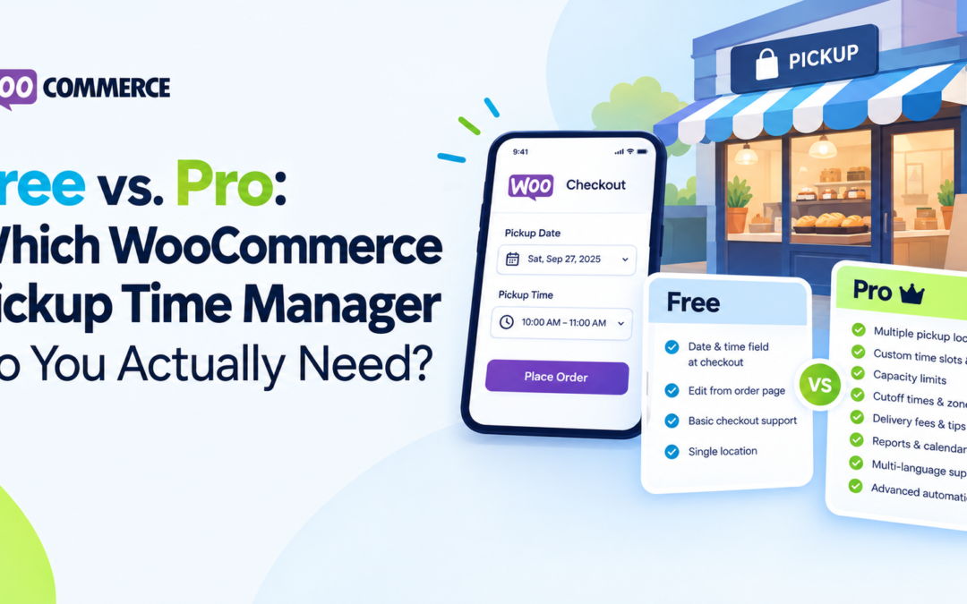 Free vs. Pro: Which WooCommerce Pickup Time Plugin Do You Actually Need?